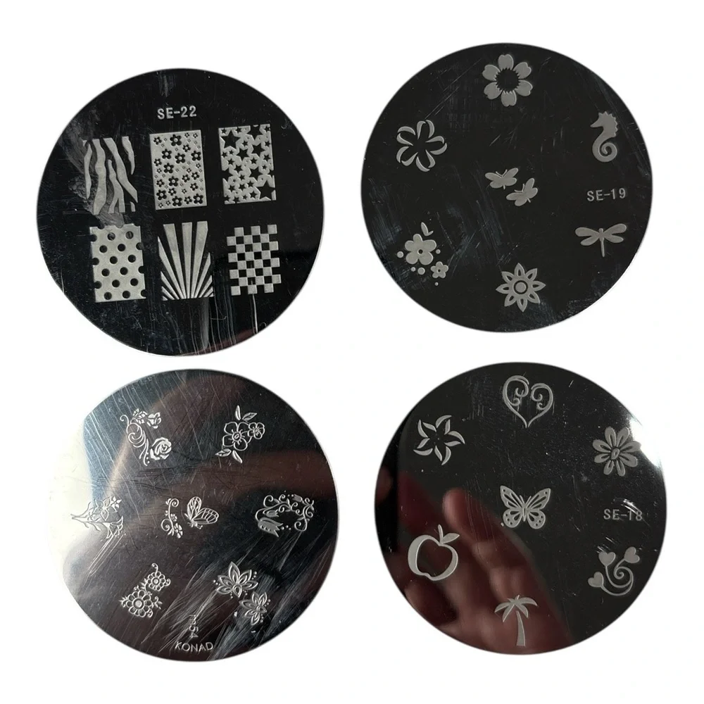 KONAD Stamping Nail Art Stamp and Scraper Set Stamping Nail Art Tool 47 Designs